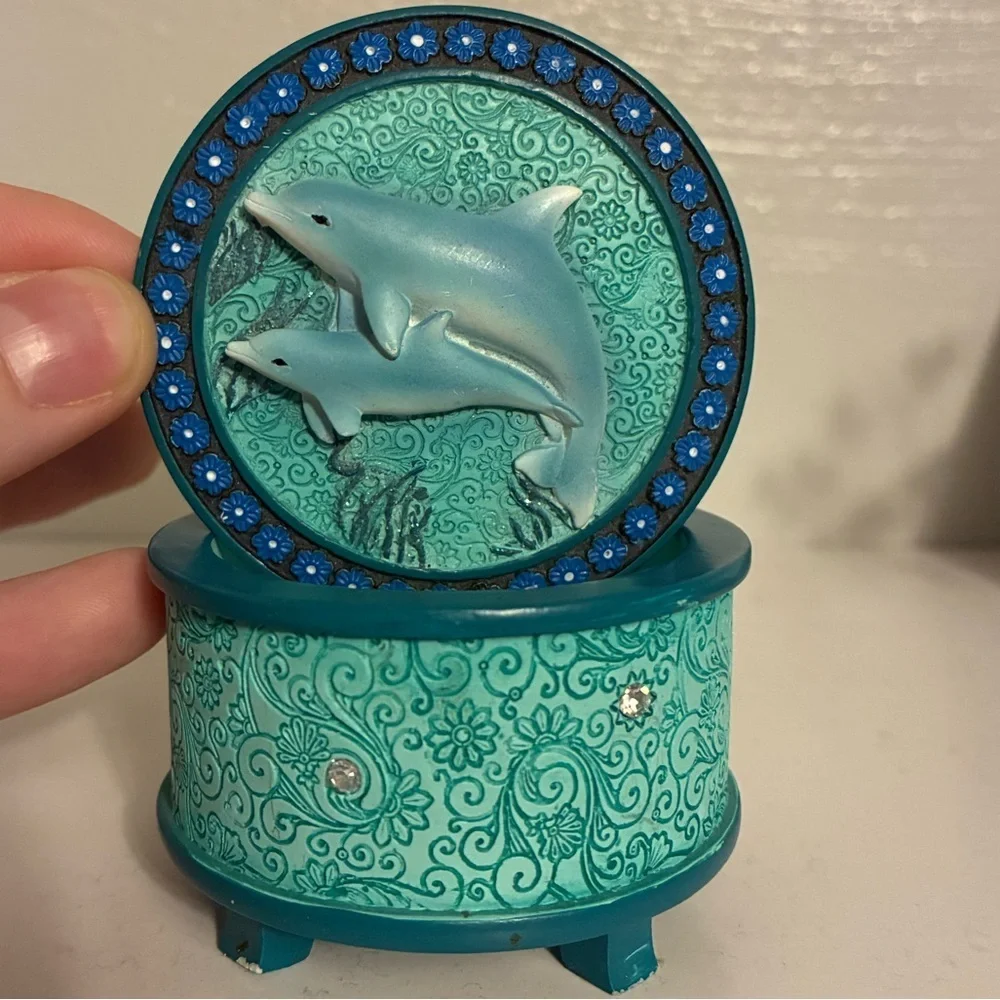 Seaworld Dolphin Trinket Box